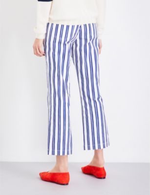 MiH Jeans Coler flared cropped cotton trousers