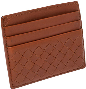 Bottega Veneta Brown Intrecciato Leather Card Holder