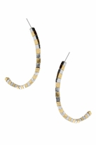 Thumbnail for your product : Belle Noel by Kim Kardashian Pharaoh Twisted Two Tone Half Hoop Earrings in Gold/Silver