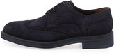 Thumbnail for your product : Magnanni Suede Wing-Tip Lace-Up, Blue