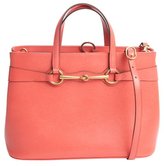 Thumbnail for your product : Gucci coral leather 'Bright Bit' convertible top handle tote bag