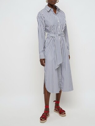 Weekend Max Mara Striped cotton poplin midi shirt dress - ShopStyle