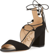 Thumbnail for your product : Sam Edelman Serene Suede Lace-Up Sandal, Black