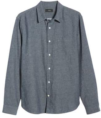 Vince Slim Fit Chambray Sport Shirt
