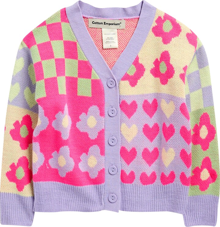 Cotton Emporium Kids' Mix Pattern Cardigan
