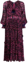 Thumbnail for your product : Derek Lam 10 Crosby Nemea Pleated Speckled Floral Maxi Dress with Smocking Detail