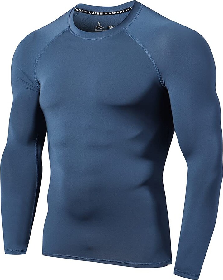 LAFROI Men's Long Sleeve UPF 50+ Baselayer Performance Compression Shirt Rash GuardCLY08C