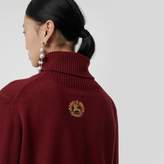 Thumbnail for your product : Burberry Embroidered Crest Cashmere Roll-neck Sweater