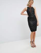 Thumbnail for your product : TFNC Tall Tall High Neck Mini Scallop Sequin Dress