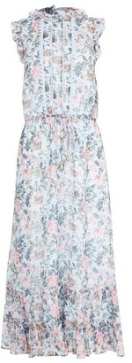 Oasis Floral Shirred Midi Dress