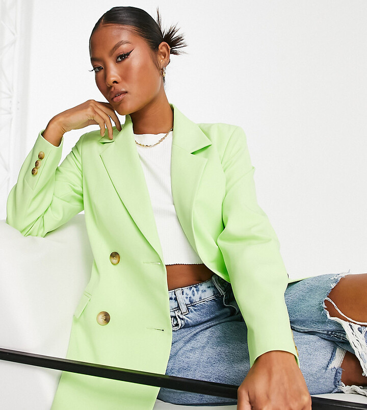 Boucle Blazer Miss Selfridge Green Blazer Miss Selfridge Petite