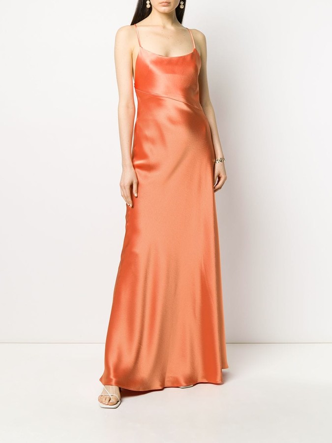 Galvan Serena satin maxi dress ShopStyle