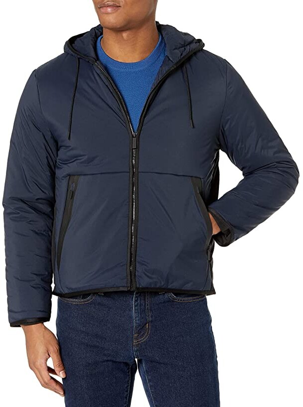 Perry Ellis Mens Big Fit Solid Tech Stretch Jacket