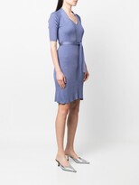 Thumbnail for your product : Christian Dior Pre-Owned 2010 Belted Ribbed-Knit Dress