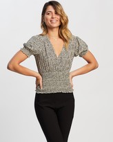 Thumbnail for your product : Atmos & Here Atmos&Here - Women's Brown Shirts & Blouses - Charlotte Wrap Front Top - Size 8 at The Iconic
