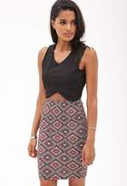 Thumbnail for your product : Forever 21 Abstract Geo Knee-Length Skirt