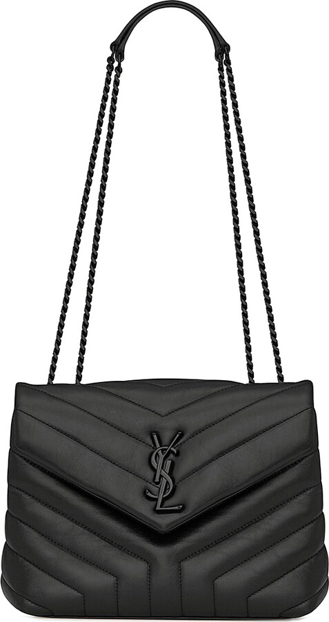Saint Laurent Women's Loulou Small Shoulder Bag in Quilted Leather - Black