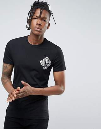 Versace Jeans T-Shirt In Black With Logo