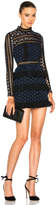 Thumbnail for your product : Self-Portrait High Neck Star Lace Paneled Dress