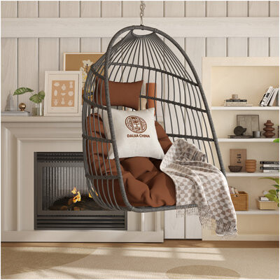 East Urban Home Outdoor Garden Egg Swing Chair Hanging Chair PE Hanging Chair