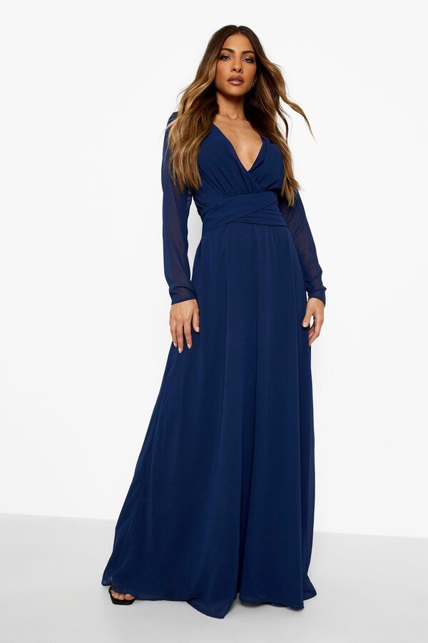 long navy summer dress