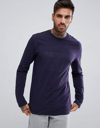 Calvin Klein Logo T-Shirt With Long Sleeves In Regular Fit