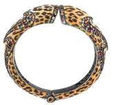 Thumbnail for your product : MCL by Matthew Campbell Laurenza Multicolor Sapphire & Enamel Hinged Bangle