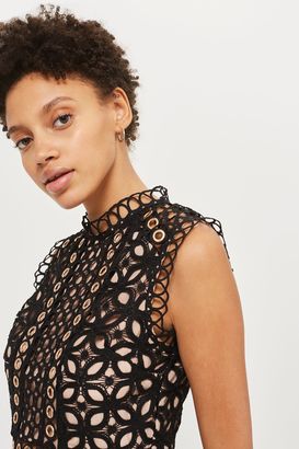 Topshop Eyelet lace shell blouse