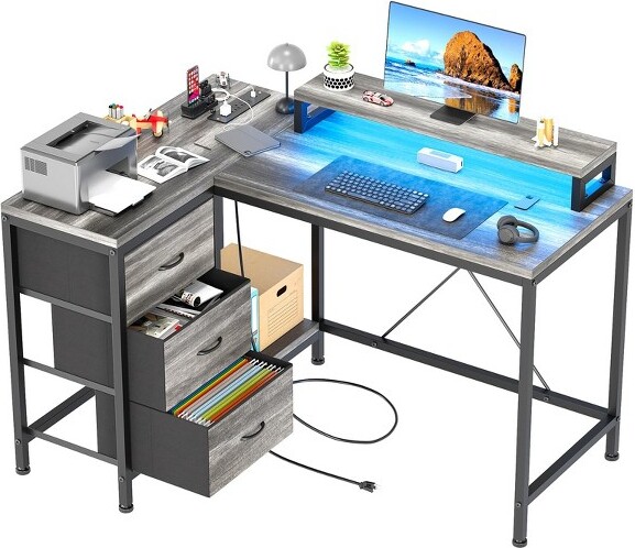 TruAIR OakL-ShapedGamingDesk(47.3\