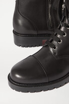 Thumbnail for your product : Christian Louboutin En Hiver Lace-up Leather Ankle Boots - Black
