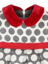 Thumbnail for your product : MonnaLisa Polka Dot Jacquard Pleated Dress