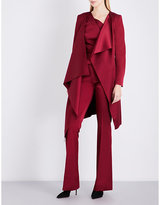 Thumbnail for your product : Roland Mouret Ladies Claret Studham Waterfall Satin Coat