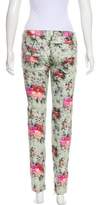 Thumbnail for your product : Balmain Mid-Rise Floral Print Jeans