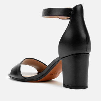 Clarks Women's Deva Mae Leather Block Heeled Sandals - Black