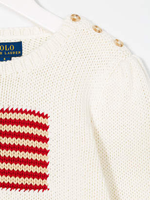 Ralph Lauren Kids flag knitted sweater