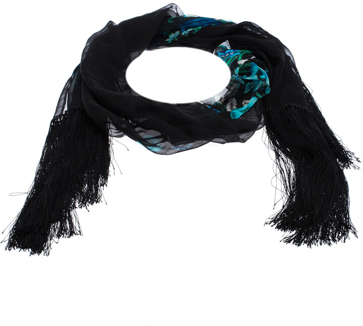 gucci black scarf womens