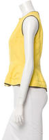 Thumbnail for your product : Marni Sleeveless Leather-Trimmed Top