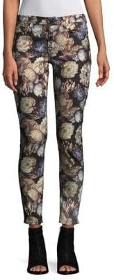 7 For All Mankind Floral Skinny Ankle Jeans