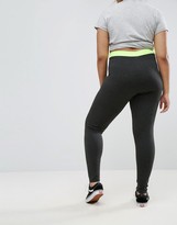 Thumbnail for your product : ASOS Curve Legging In Charcoal With Neon Elastic Waistband