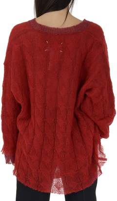 Maison Margiela Red Double Layer Pullover
