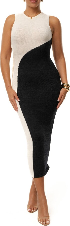 JLUXLABEL Opposites Attract Sleeveless Sweater Dress