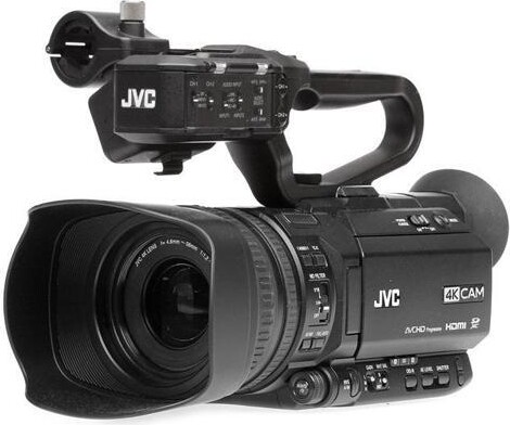 JVC GY-HM250 12.4MP 4K UHD Camcorder with FHD Live Streaming, 12x Optical Zoom