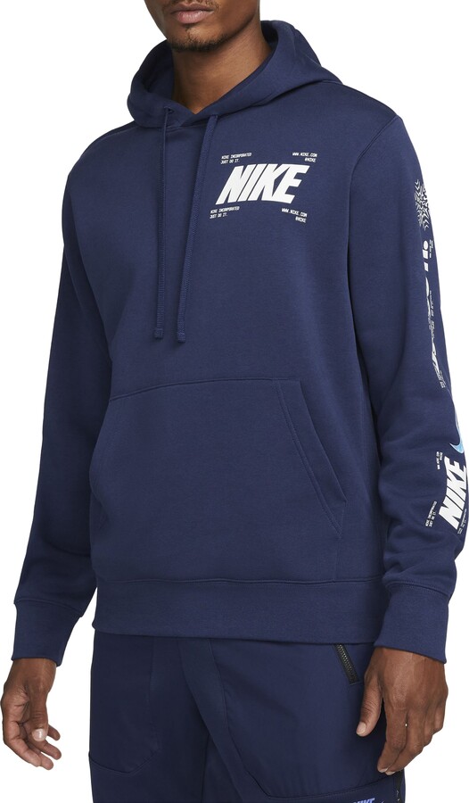 swoosh fleece hoodie