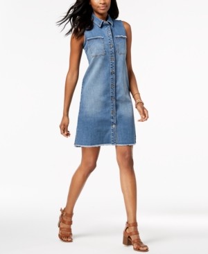 women's petite denim dresses