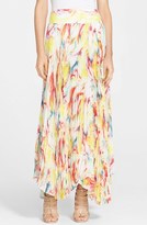 Thumbnail for your product : Alice + Olivia Wavy Print Pleated Maxi Skirt