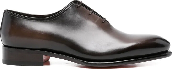 Santoni Lace-Up Leather Oxford Shoes