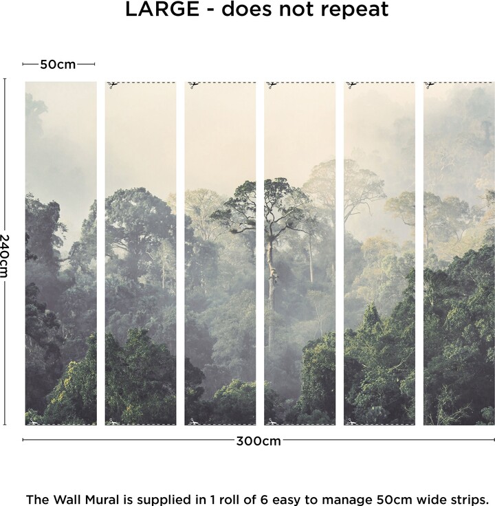 Dunelm Rainforest Mural Wallpaper Green ShopStyle Decor