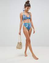Thumbnail for your product : ASOS Design Fuller Bust Mix And Match Hidden Underwire Bikini Top In Pansy Print Dd-G