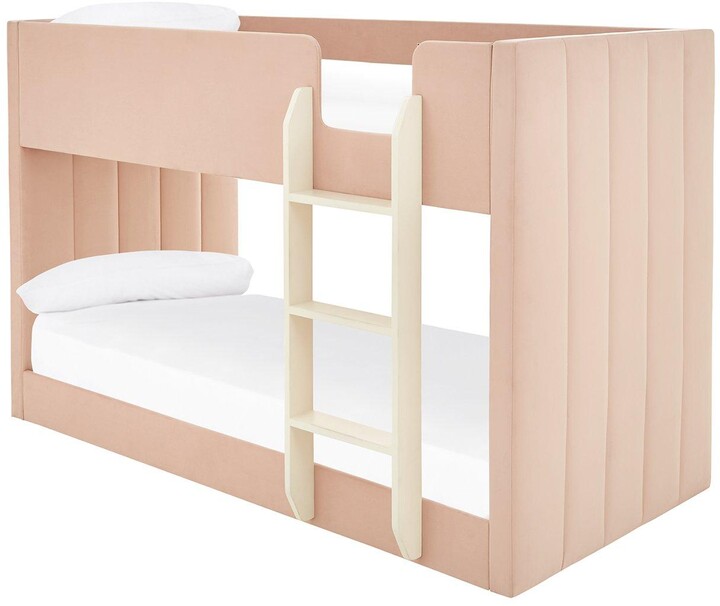 Very Panelled Velvet Bunk Bed With, Velvet Bunk Beds