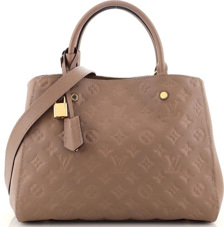 New Louis Vuitton Montaigne MM handbag strap in brown monogram